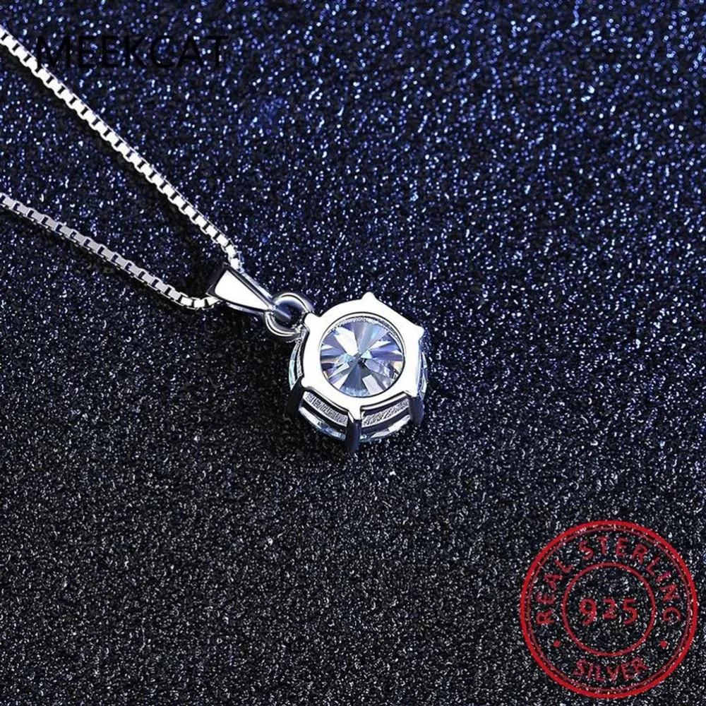 Women's 1 Carat Simulated Diamond Sterling Silver Necklace Size‎ 16-18